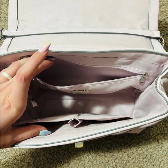 Light Lavender Quilted Shoulder Bag - Picture 6 of 7